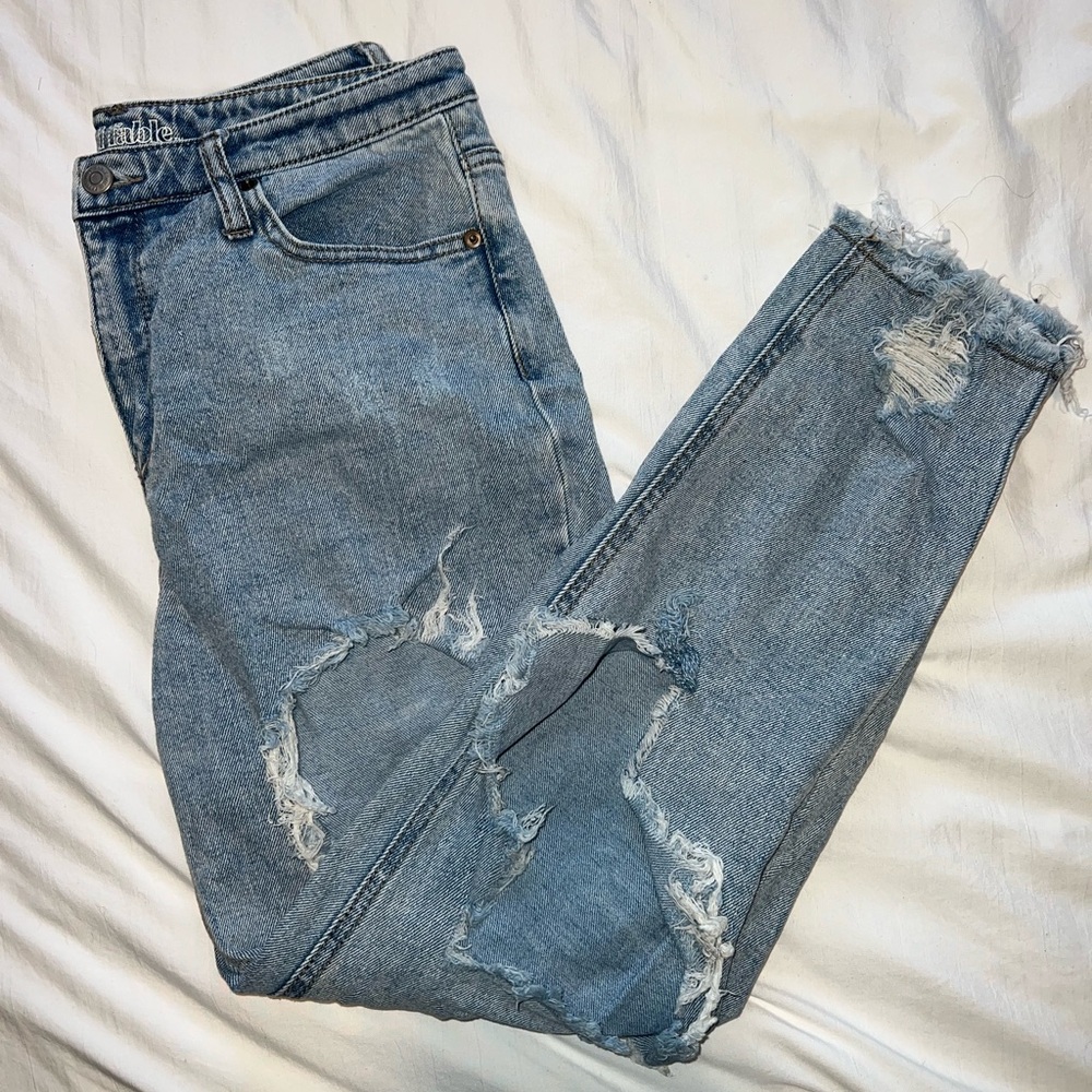 ripped mom jeans
